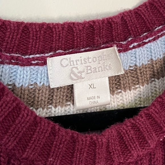 *SOLD* Vintage colorful stripped sweater - Picture 3 of 7